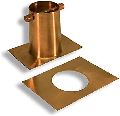 Nautical Cups Copper Rain Chain with Installation Kit - 8 Foot