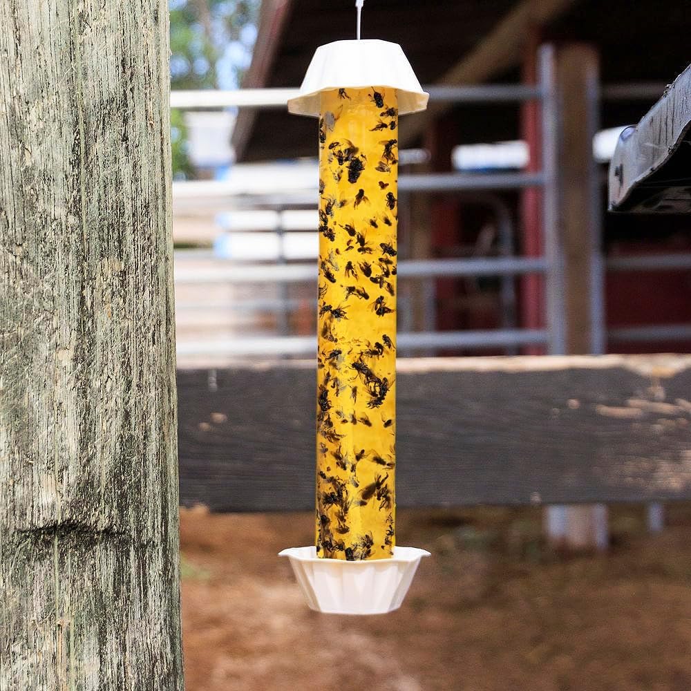 4Pcs Fly Stick Sticky Fly Traps for Indoor and Outdoor - Odorless Fruit Fly Catcher Trap for Home, Strips Indoor Sticky Hanging, Paper for Home Tape Outdoor