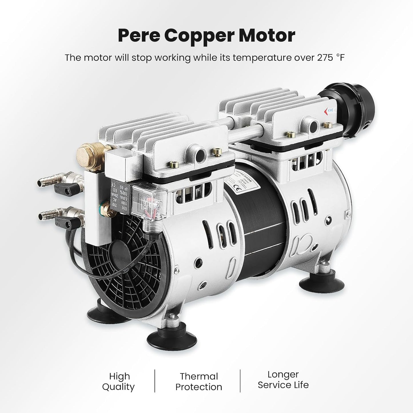 Pond Aerator, 5.2 CFM for Pond and Lakes Up to 3 Acres, 3/4 HP Compressor with Timer, Aeration Pumps for Deep Water Oxygen Circulation