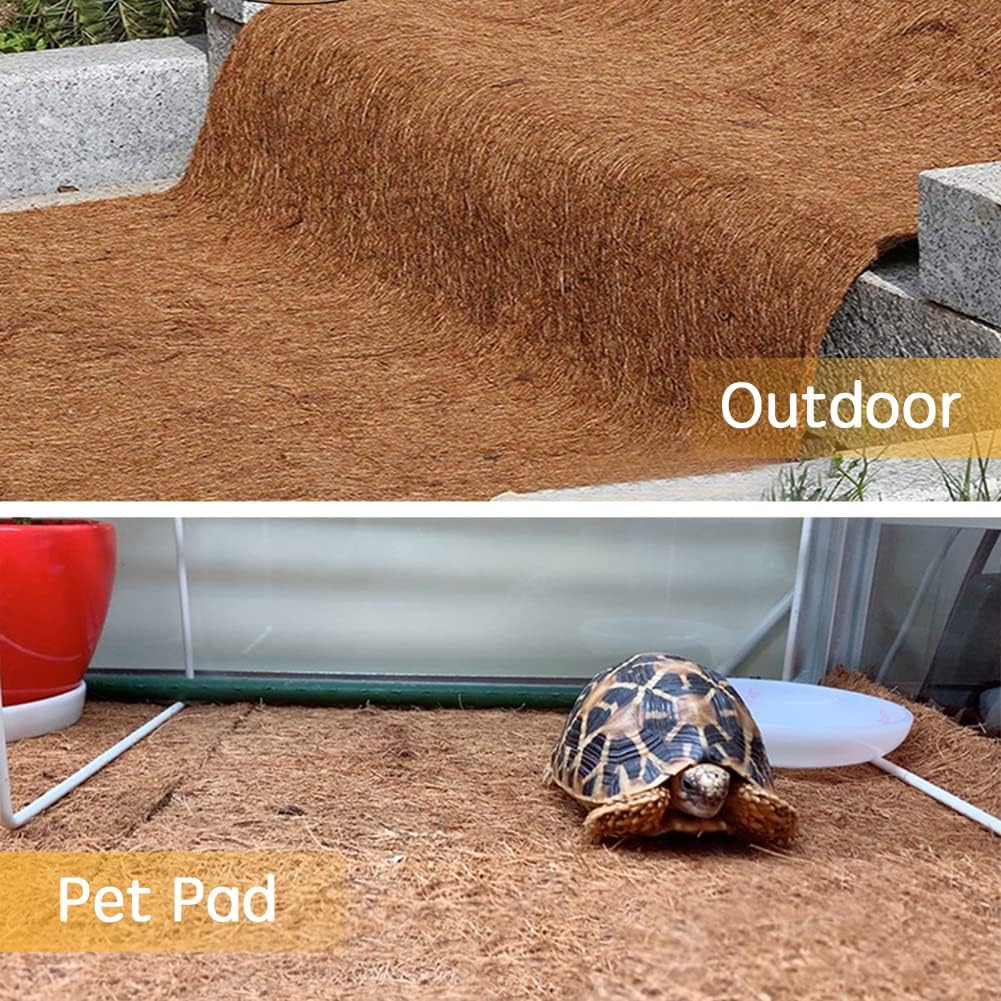 Coco Coir Liner, Yarrdfir 24x80 inch Natural Coconut Liners for planters Flower Basket, Reptile Carpet, Natural Coconut Fiber mat, Garden Decoration, Animal pet pad, Snow Mat
