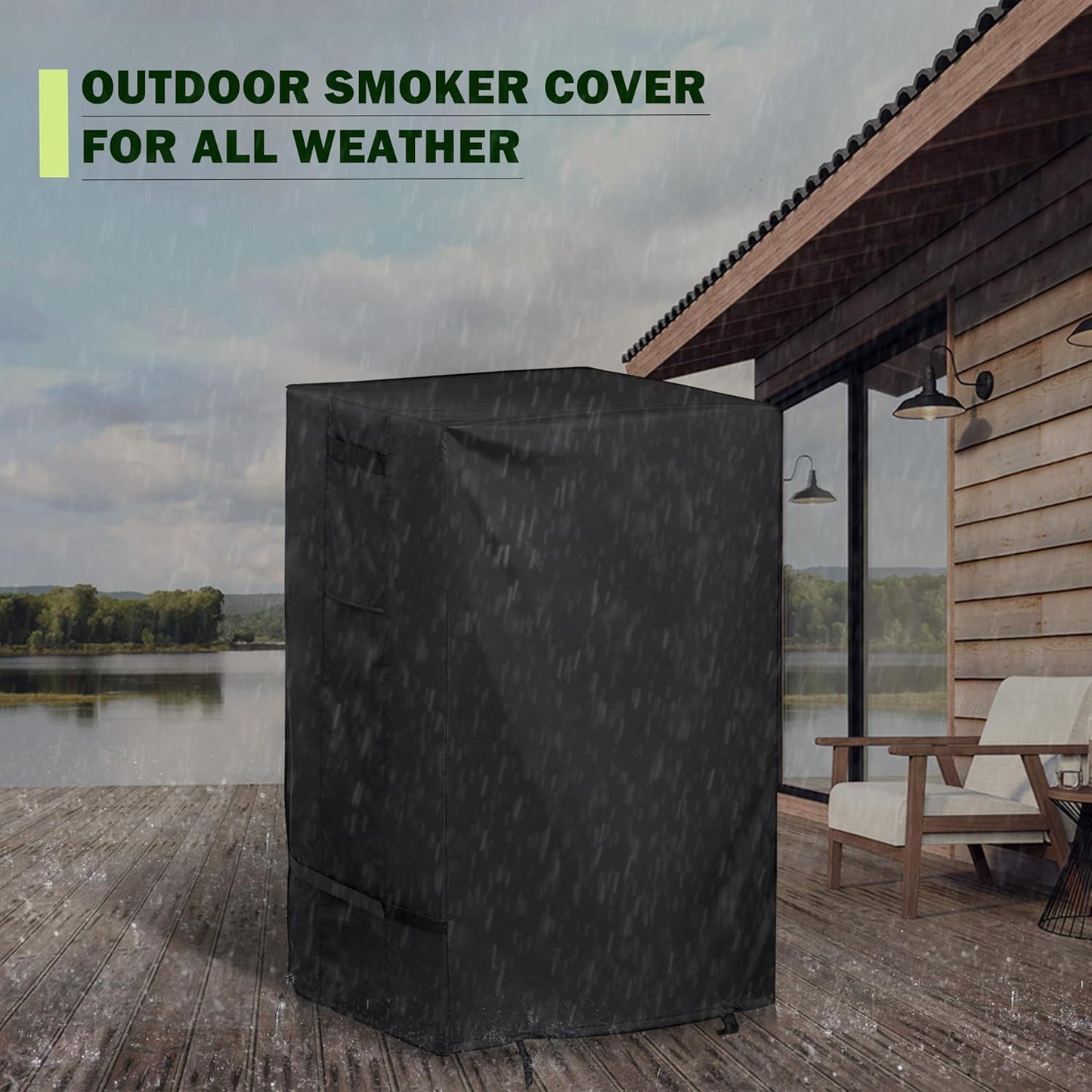 Smoker Cover for Pit Boss PBV3G1 Smoker Grill, Outdoor Grill Cover for Pit Boss Vertical Smoker Grill