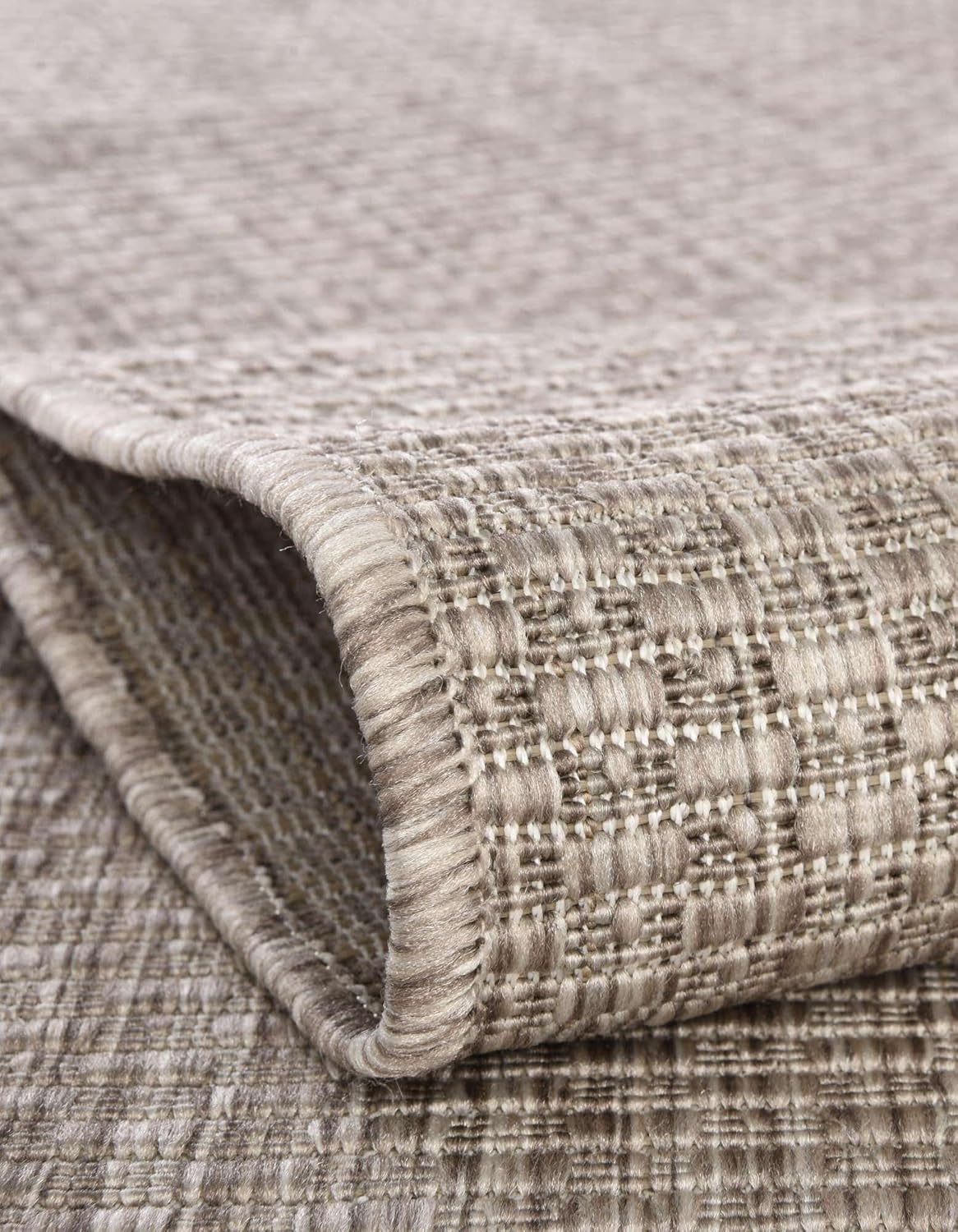 Unique Loom Outdoor Solid Collection Area Rug (3' 3" x 5' 3" Rectangle Beige/Ivory)