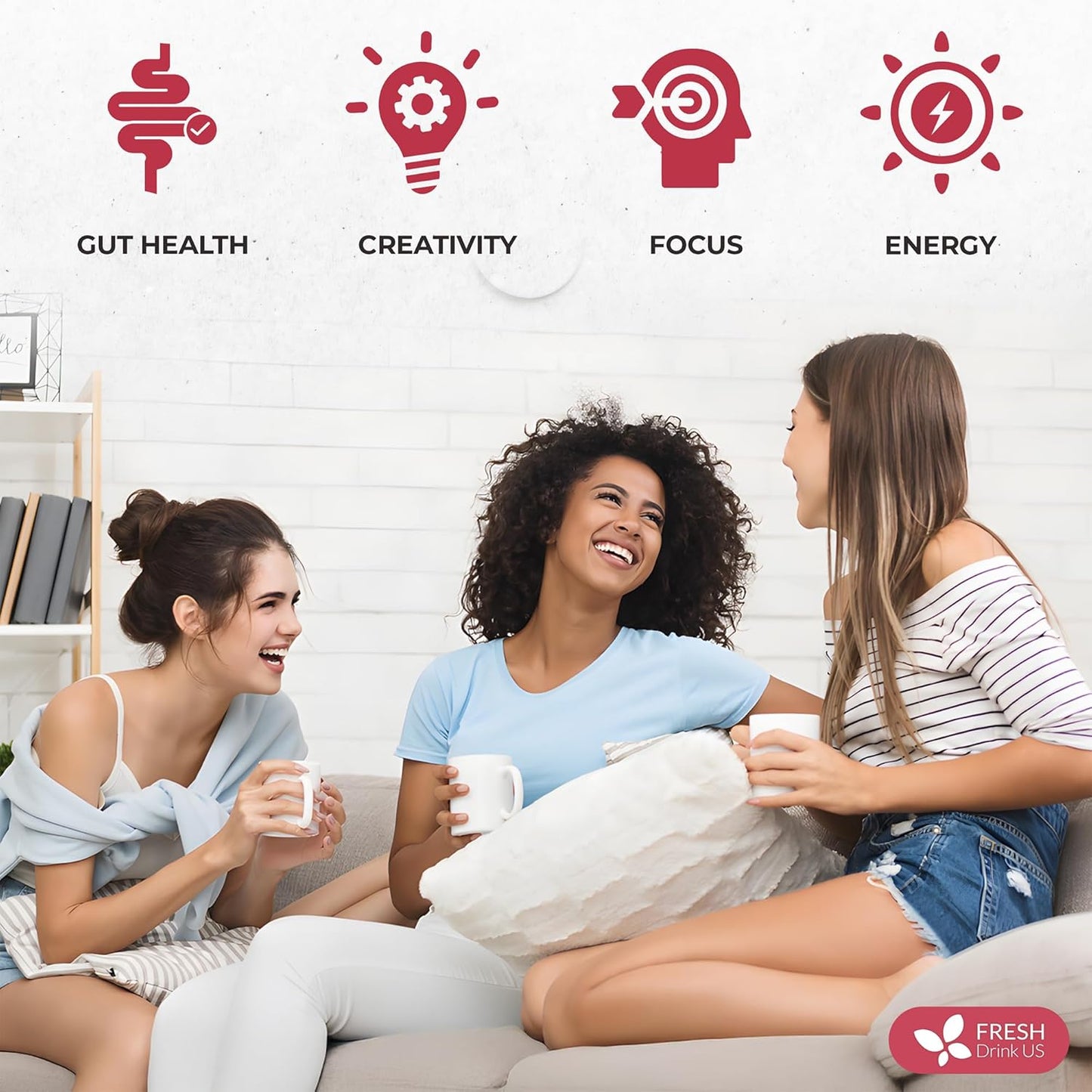 FreshDrinkUS, Premium Collagen Herbal Tea – 30 Tea Bags | Cinnamon Stick, Hibiscus, Dandelion Root, Moringa Leaves, Rose Hip, Ginger, Fennel Seed, Boswellia | Caffeine-Free, Natural Flavorful Blend