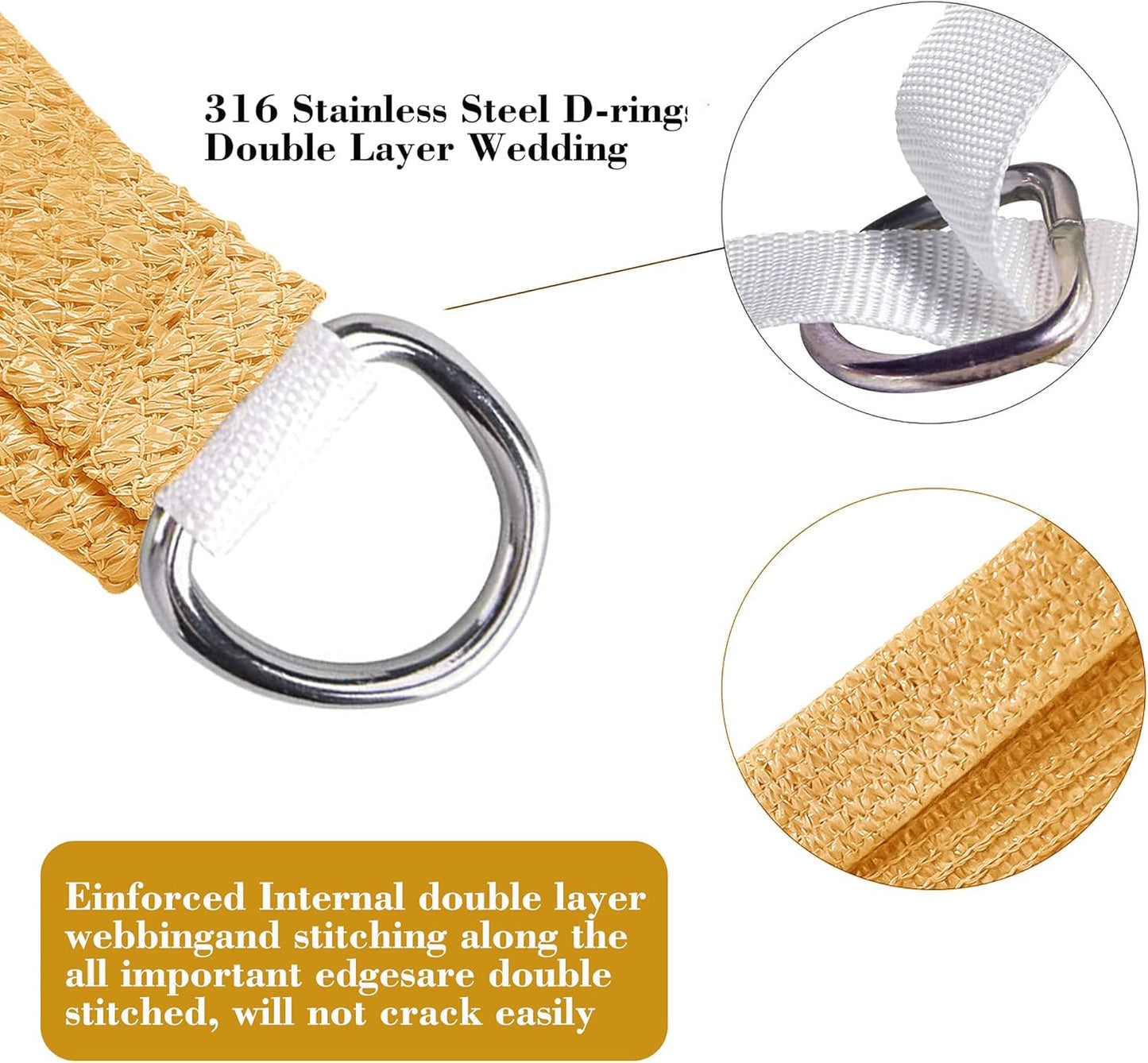 10' x 18' Sand Beige Rectangle Sun Shade Sail SSP1212 Canopy Durable Fabric UV Block Awning,We Make Custom Orders