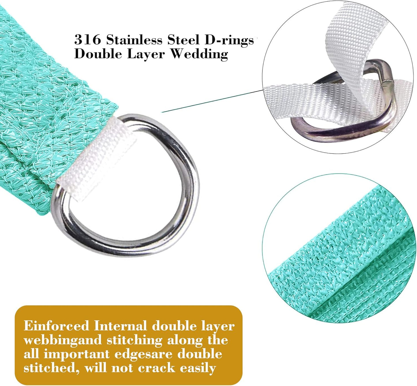 11' x 11' Turquoise Square Sun Shade Sail SSP1212 Canopy Durable Fabric UV Block Awning,We Make Custom Orders