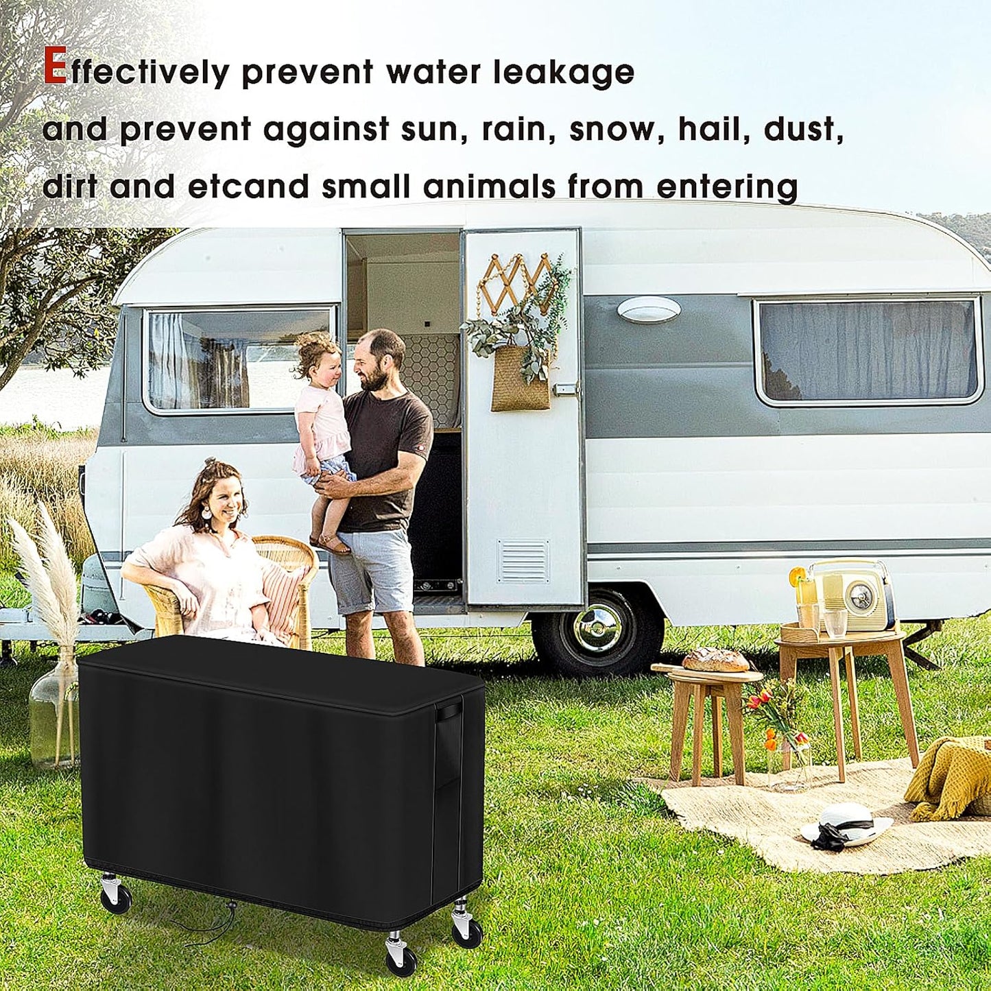 Prep Table Cover, Service Cart Cover for WEN 73009 500-Pound Service Utility Cart Waterproof Rolling Tool Carts Grill Table Covers - 42" L x 17" W x 31" H