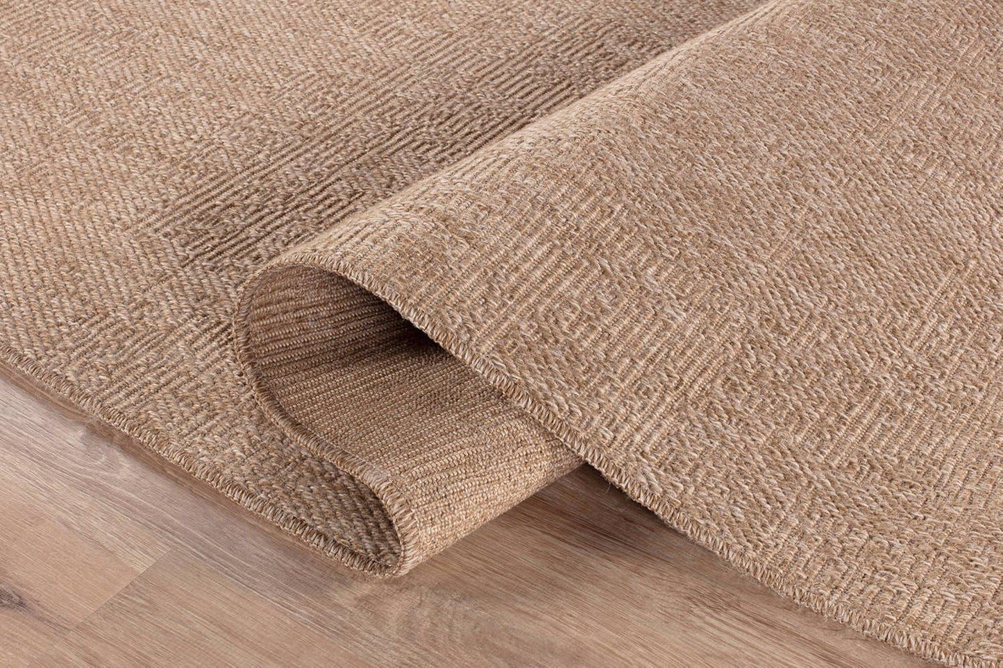 Washable Easy Jute Rug 5x7, Indoor Outdoor Rugs Natural Color Farmhouse Area Rugs for Living Room, Kitchen Rug High Traffic Area, Easy to Clean Solid Boho Woven Design Outside Carpet (5 X 7 Natural)
