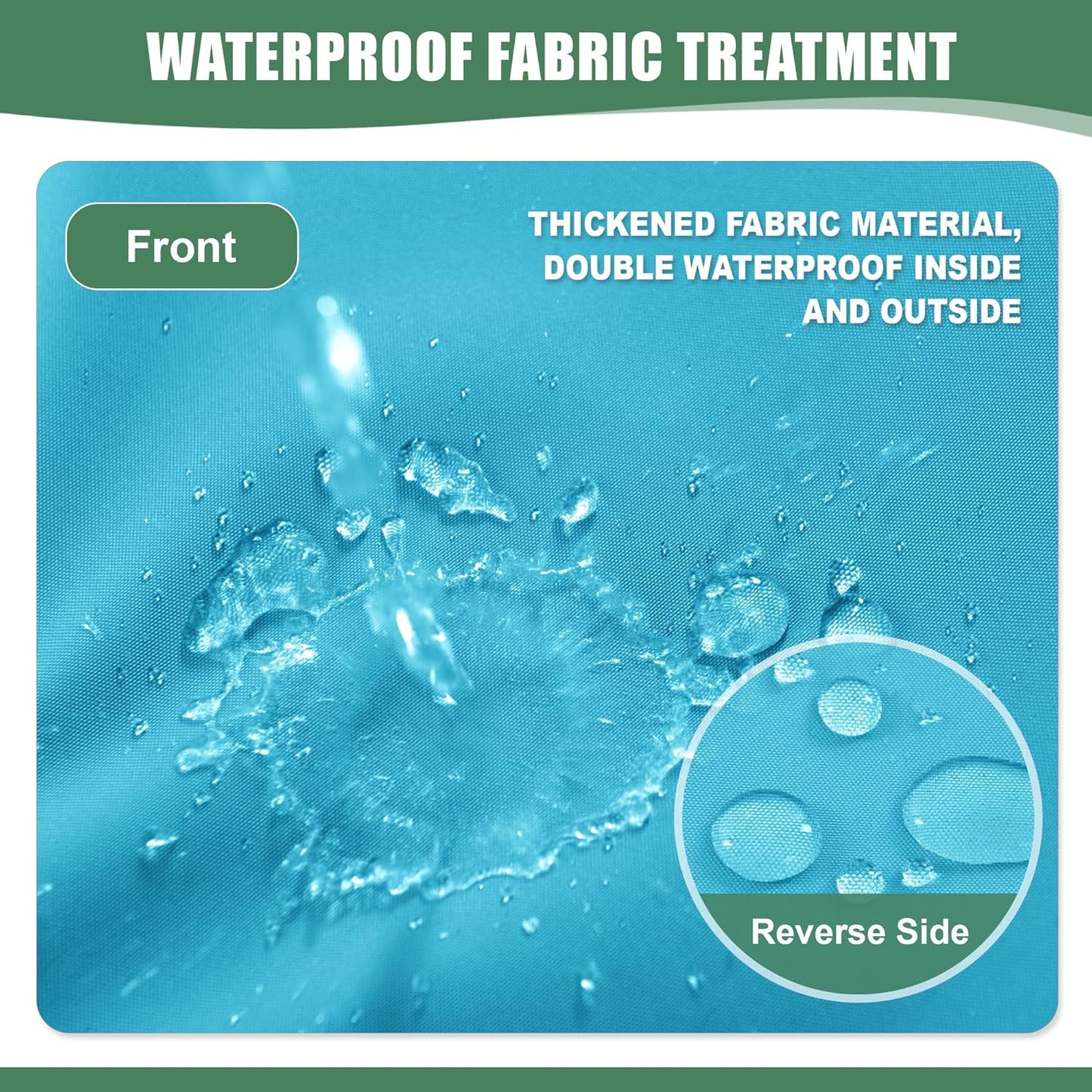 Chaise Lounge Cushions Outdoor - Waterproof and Fade Resistant Sun Lounger Replacement Cushions - Patio Lounger Pads with Removable Cover for Pool, Deck, Lawn, 80 x 26 x 3 Inch, Teal