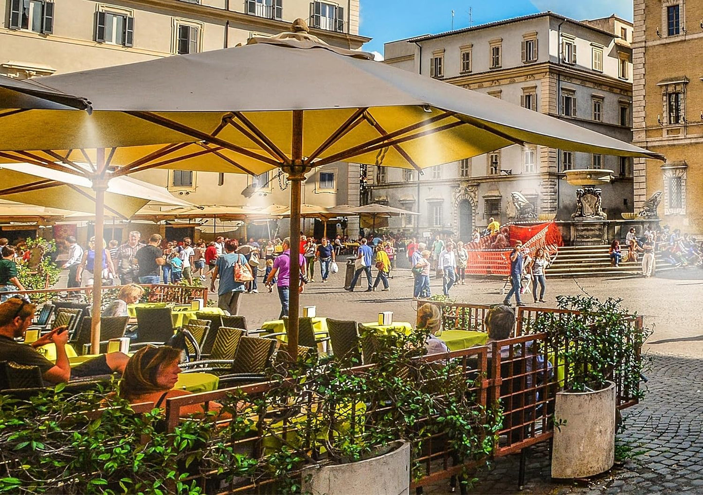 Push to Connect Fittings for High Pressure Misting System, 3/8" Misting Nozzle Connectors, Brass Slip-lock Connectors for 3/16" Threaded Mister Nozzles 5 pcs