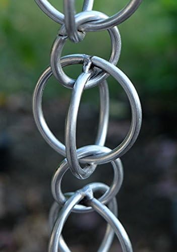 Nutshell Stores Double Loops Rain Chain - Stainless Steel - 15 Feet