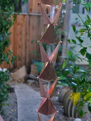 Nutshell Stores Origami Rain Chain - Copper - 18 Feet