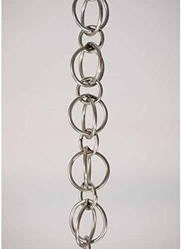 Nutshell Stores Double Loops Rain Chain - Stainless Steel - 6 Feet