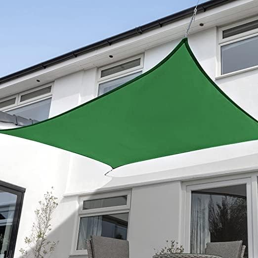 KANAGAWA 6'X10' Dark Green Custom Size Sun Shade Sail Rectangle UV Block Canopy Cover for Patio Backyard Lawn Garden Outdoor (Customized Available)