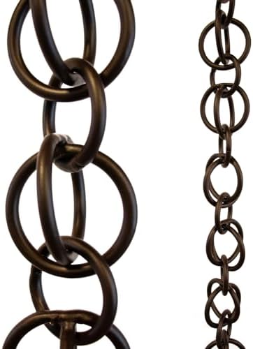 Nutshell Stores Double Loops Rain Chain - Bronze - 11 Feet