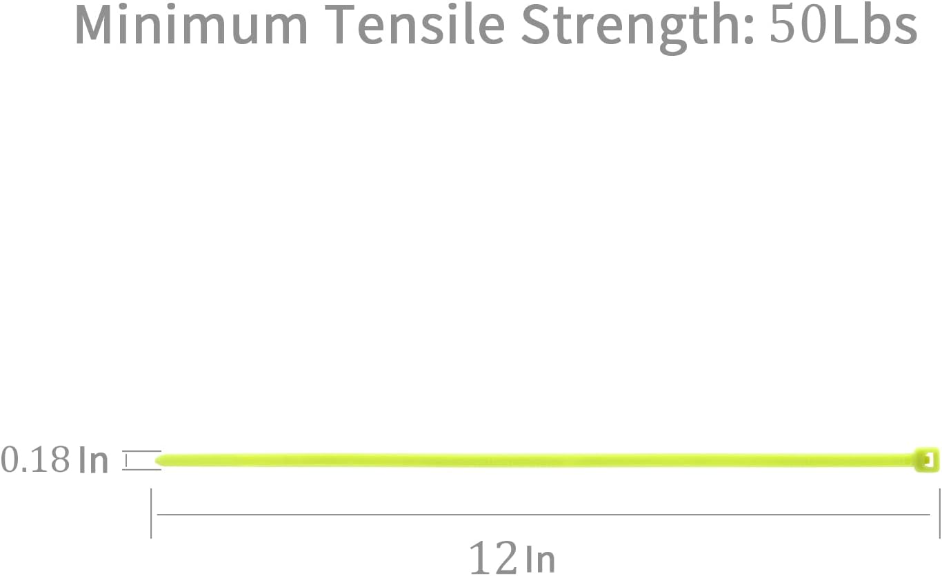 XINGO 1000 PCS Apple Green Zip Ties 12 Inch, 60 LBS Tensile Strength, Self-Locking Nylon Plastic Nylon PA66 Wire Ties for Indoor and Outdoor Use