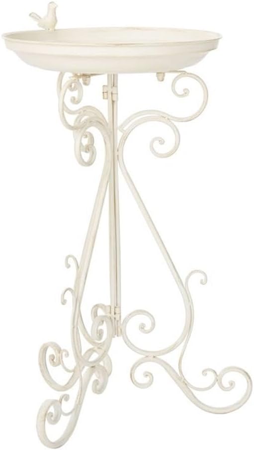 SAFAVIEH PAT5024A Outdoor Collection Ashlan Pearl White 29-inch Bird Bath