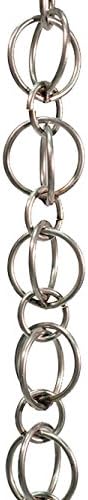 Nutshell Stores Double Loops Rain Chain - Stainless Steel - 6 Feet