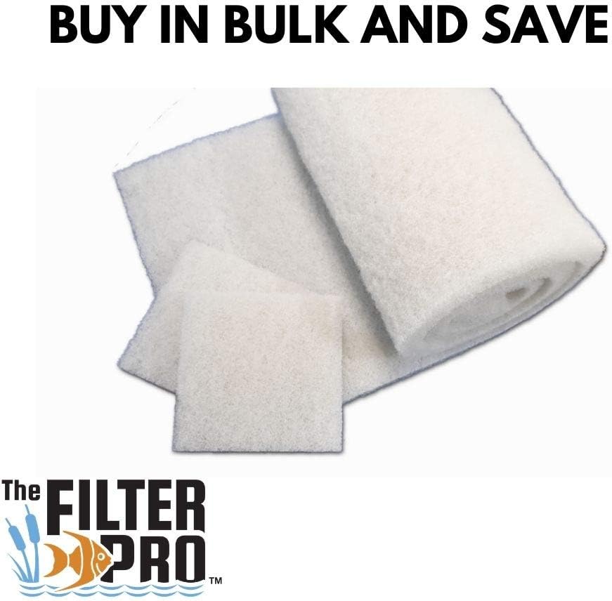 Beige Coarse Filter Media, 2" Thick, 18" x 56" Roll, Perfect for Aquariums, Ponds or Water Gardens, Made in USA