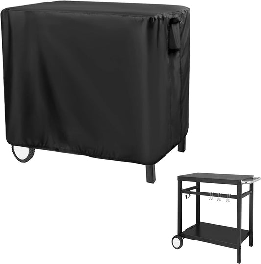 Prep Table Cover for Royal Gourmet Double-Shelf Movable Dining Cart Table, 40inch Outdoor BBQ Cart Cover Buffet Grill Table Cover Bar Tool Cart Covers Cooler Covers Waterproof