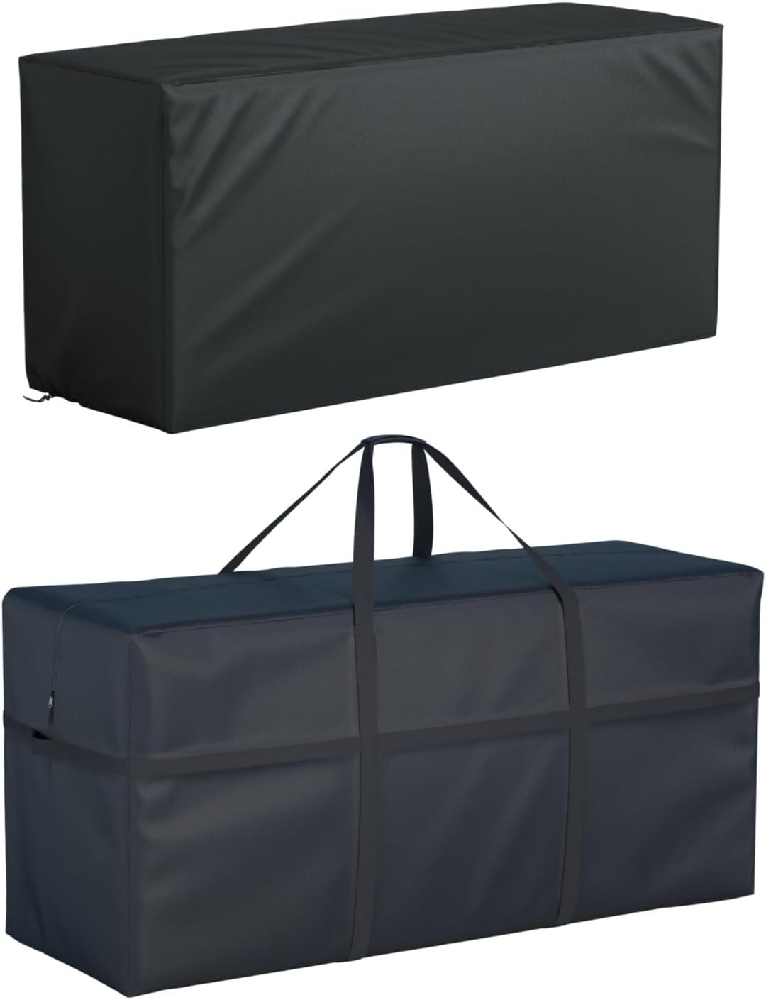 Heavy Duty 600D Waterproof Patio Extra Large Outdoor Cushion Furniture Storage Bag with Handles with Zipper L 65“ x W 22” x H 30”, Storage Bag with Waterproof Cover