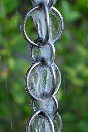 Nutshell Stores Double Loops Rain Chain - Stainless Steel - 16 Feet
