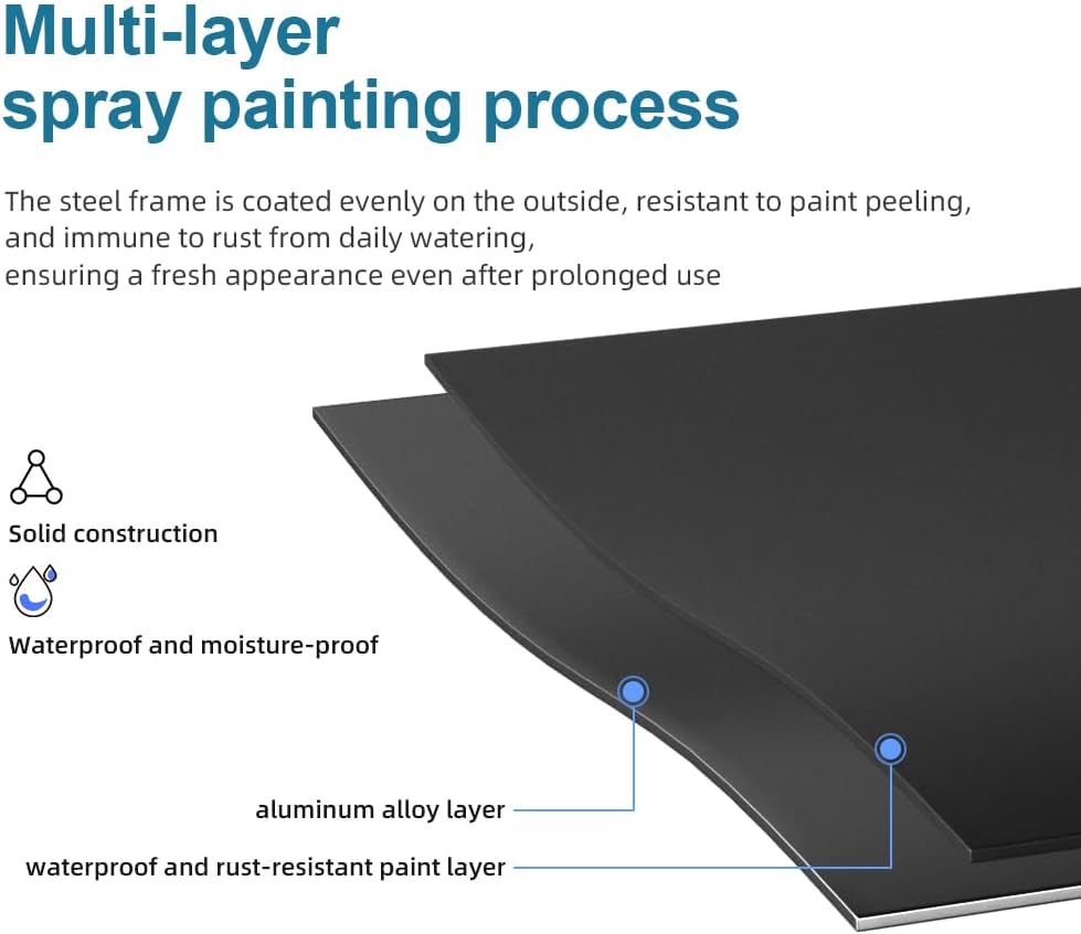 Aluminum Plant Stand - Indoor & Outdoor Ladder Display Shelf for Plants - Sturdy Space-Saving Utility Organizer for Patio, Balcony & Garden (4-Tier)