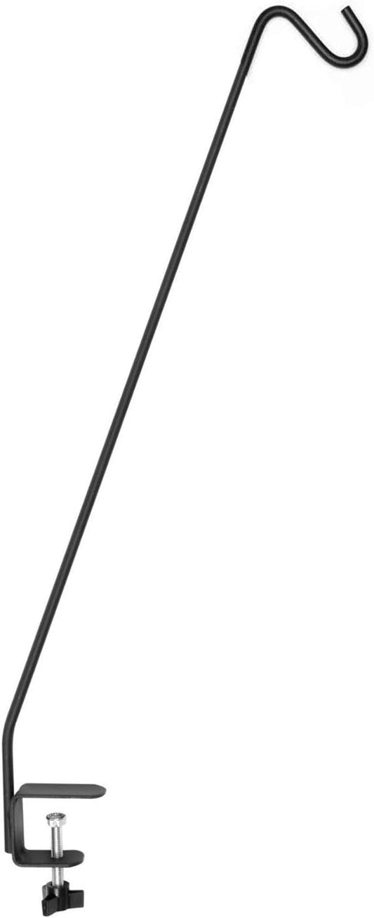 Ashman Deck Hook 32-Inch (1 Pack), Double Forged Solid Metal Single Piece Rod, Ideal for Bird Feeders, Plant Hangers, Coconut Shell Hanging Baskets, and Lanterns.