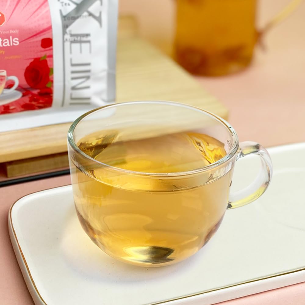 XIEJINJI Dried Rose Petals - 2.8oz/80g, Food-Grade Edible Rose Petals, Dried Flower Petals for Herbal Tea, Decoration, Baking, Crafting