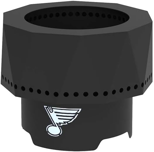 Blue Sky Outdoor Living NHL St. Louis Blues Ridge Portable Steel Smokeless Fire Pit with Carrying Bag, Firewood and/or Wood Pellet Burning