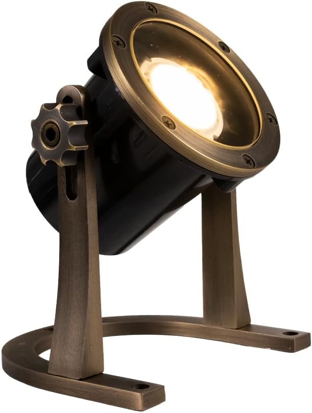 VOLT 12V Brass 3-in-1 IP68 MR16 Underwater Light (Bronze) for Low Voltage Outdoor Lighting