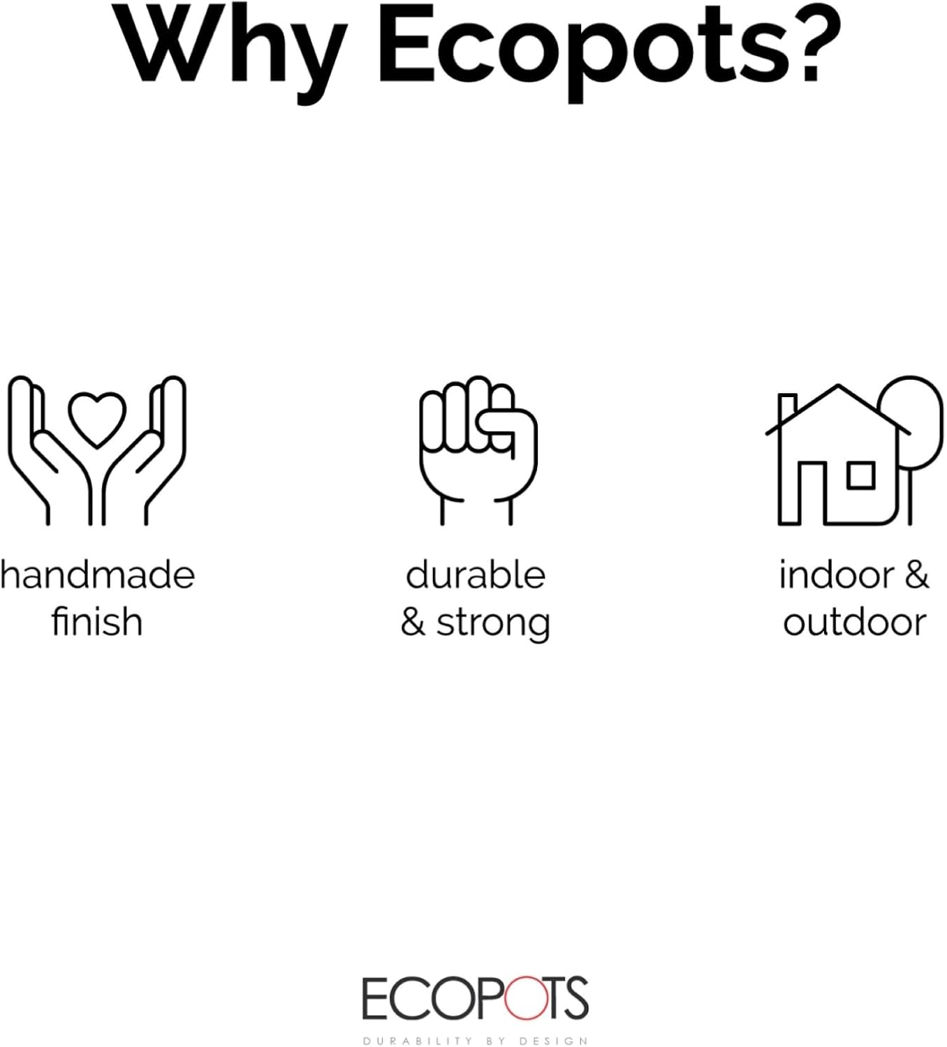 Ecopots Paris Durable Modern Rectangular Indoor/Outdoor Recycled-Based Composite Flower Planter, White Grey, 31.5"