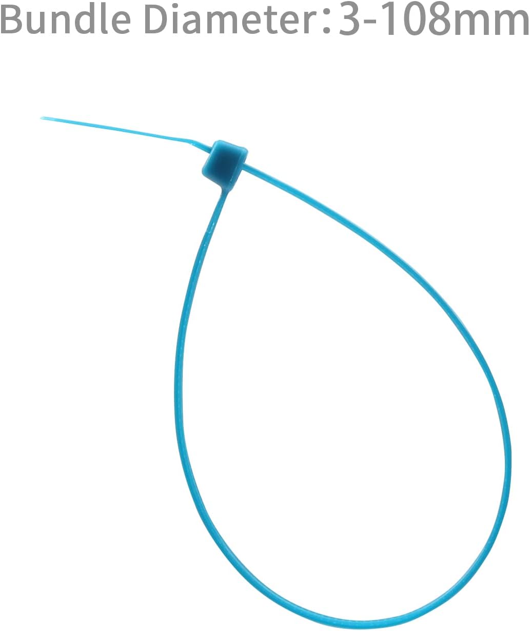 XINGO 100PCS Cable Zip Ties Heavy Duty, Premium Nylon Plastic Wire Ties with 50 Pounds Tensile Strength, Self-Locking Black Nylon Zip Ties for Indoor and Outdoor (16 inch, Blue)