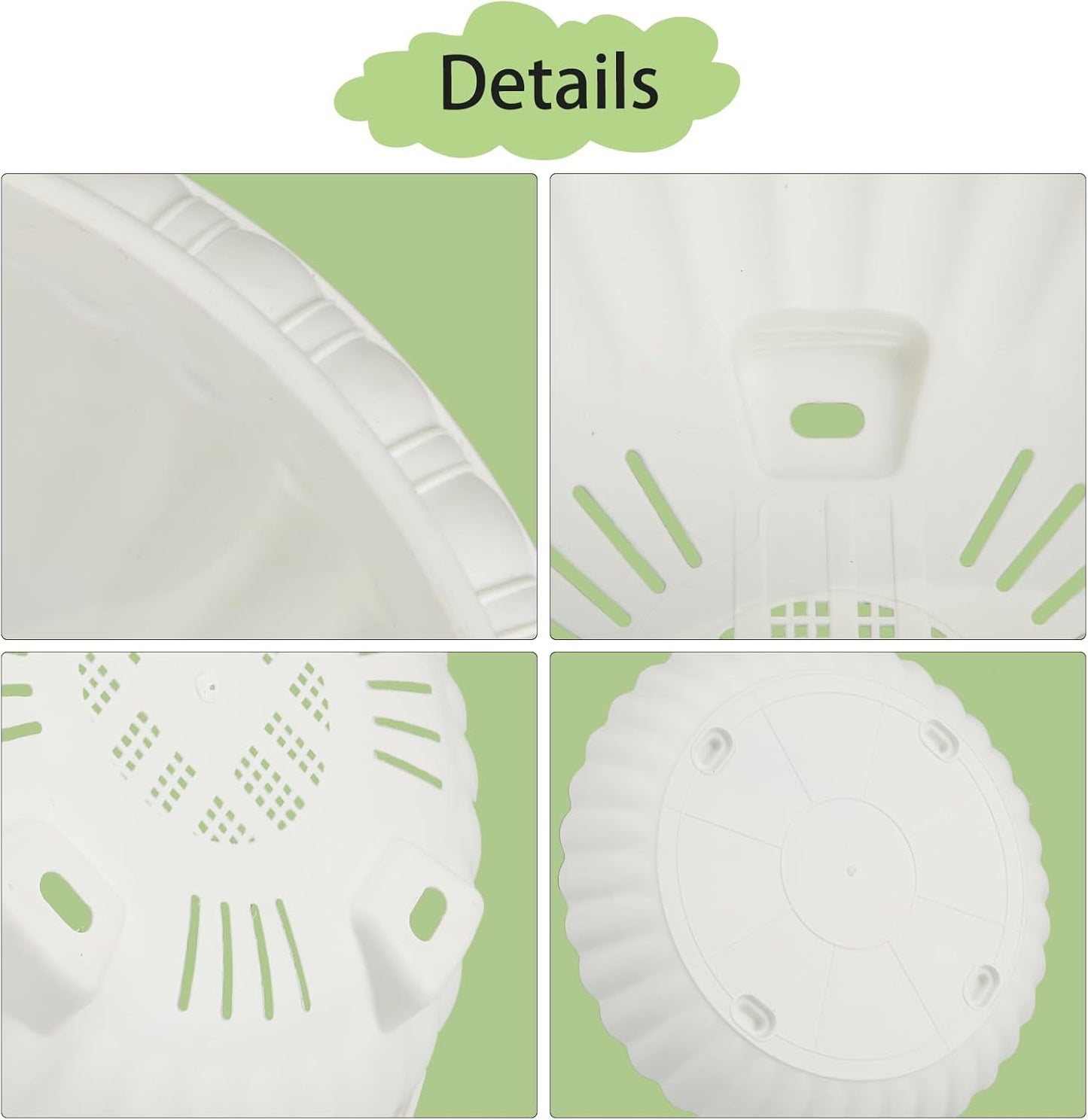 10.63in Hanging Planter Pots for Outdoor and Indoor Plants Flowers with Drainage Hole Tray Hooks Plastic Plant Baskets for Garden Home Porch (White, Pack of 6)