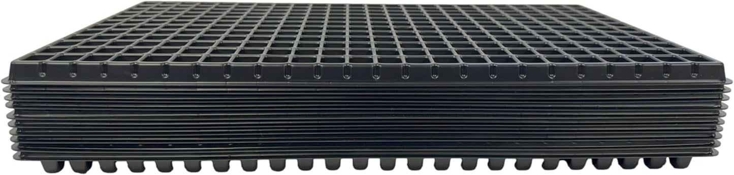 288 Cell Seedling Plastic Nursery Trays, 10 Pack, Thick Durable Germination Plug Trays, 2880 Cells Reusable Plant Propagation