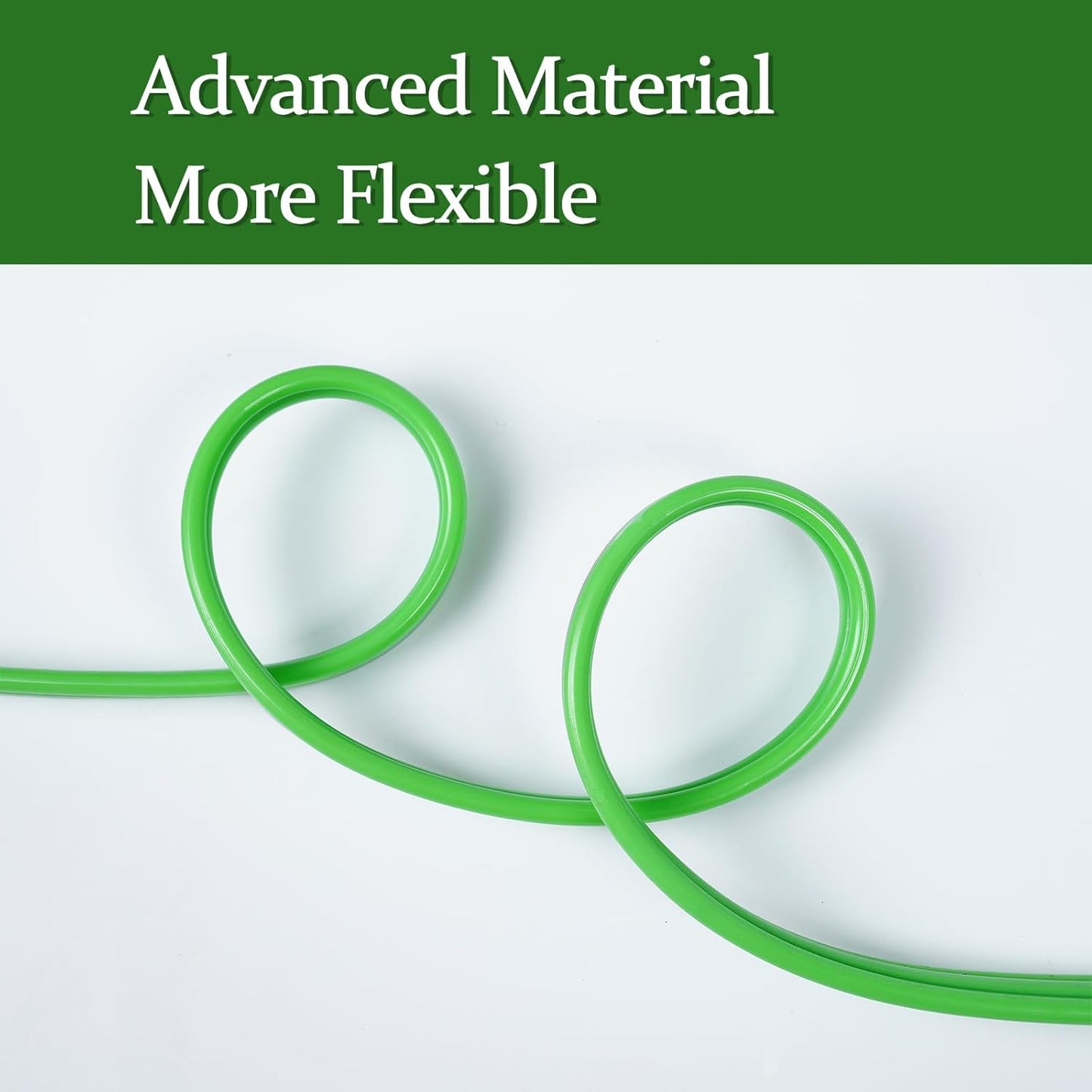 50ft Sprinkler Soaker Hose with Holes, 3-Tube Sprinkler Hose & Soaker Hose with 15 Landscape Staples, New Flexible Material