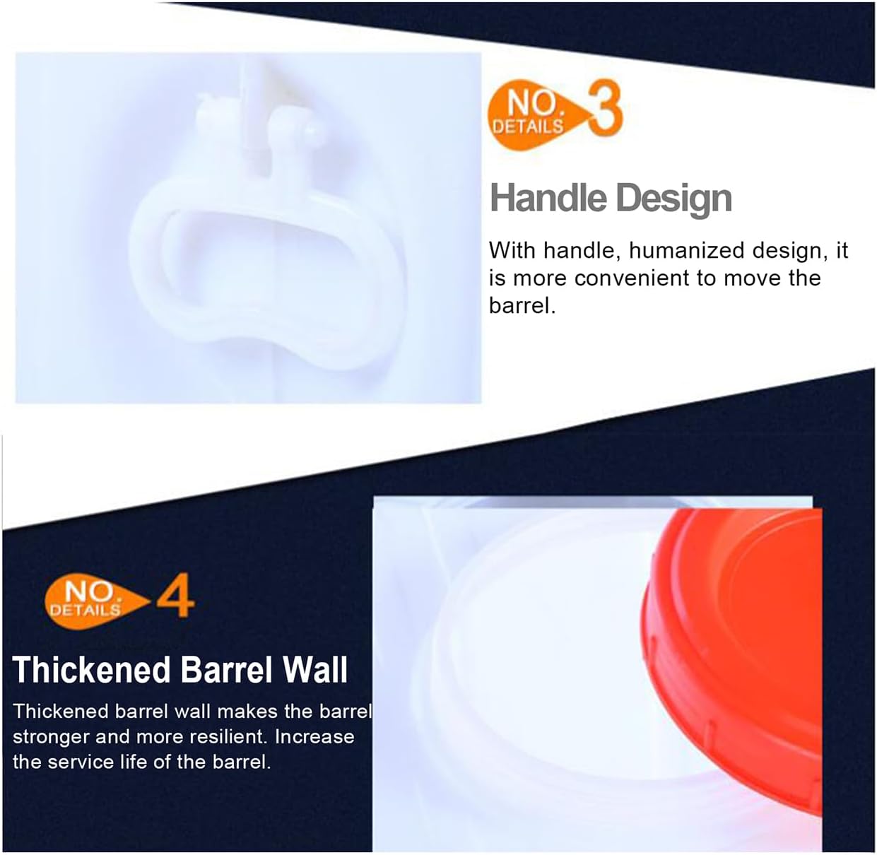 Large Capacity Water Container with Spigot Hose, Portable Water Storage Tank 52.8 Gallon No Leakage Camping Water Carrier for Emergency Vehicle Car Outdoor Hiking Picnic(Size:25L/6.6Gal)