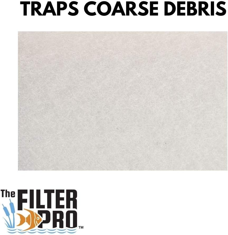 Beige Coarse Filter Media, 2" Thick, 18" x 56" Roll, Perfect for Aquariums, Ponds or Water Gardens, Made in USA