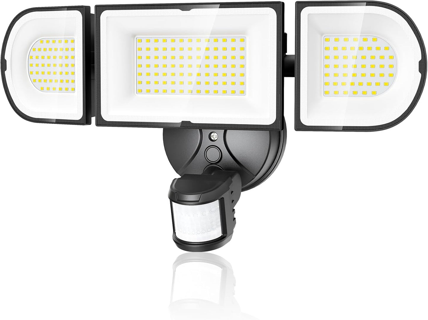 Olafus 180W Motion Sensor Outdoor Lights, 18000lm Dusk to Dawn LED Flood Lights Outdoor Wired, 6500K Daylight Motion Lights for Outside, IP65 Waterproof Exterior Security Light, Black