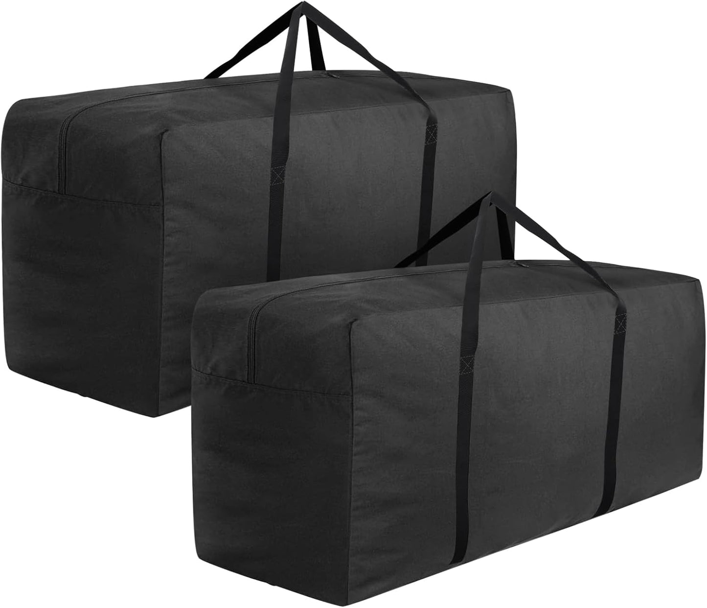 Garden Cushion Storage Bag 420D Waterproof Rectangular Outdoor Patio Cushion Storage Bag with Zipper and Handles - Extra Large 68" L x 29" H x 20" W Black