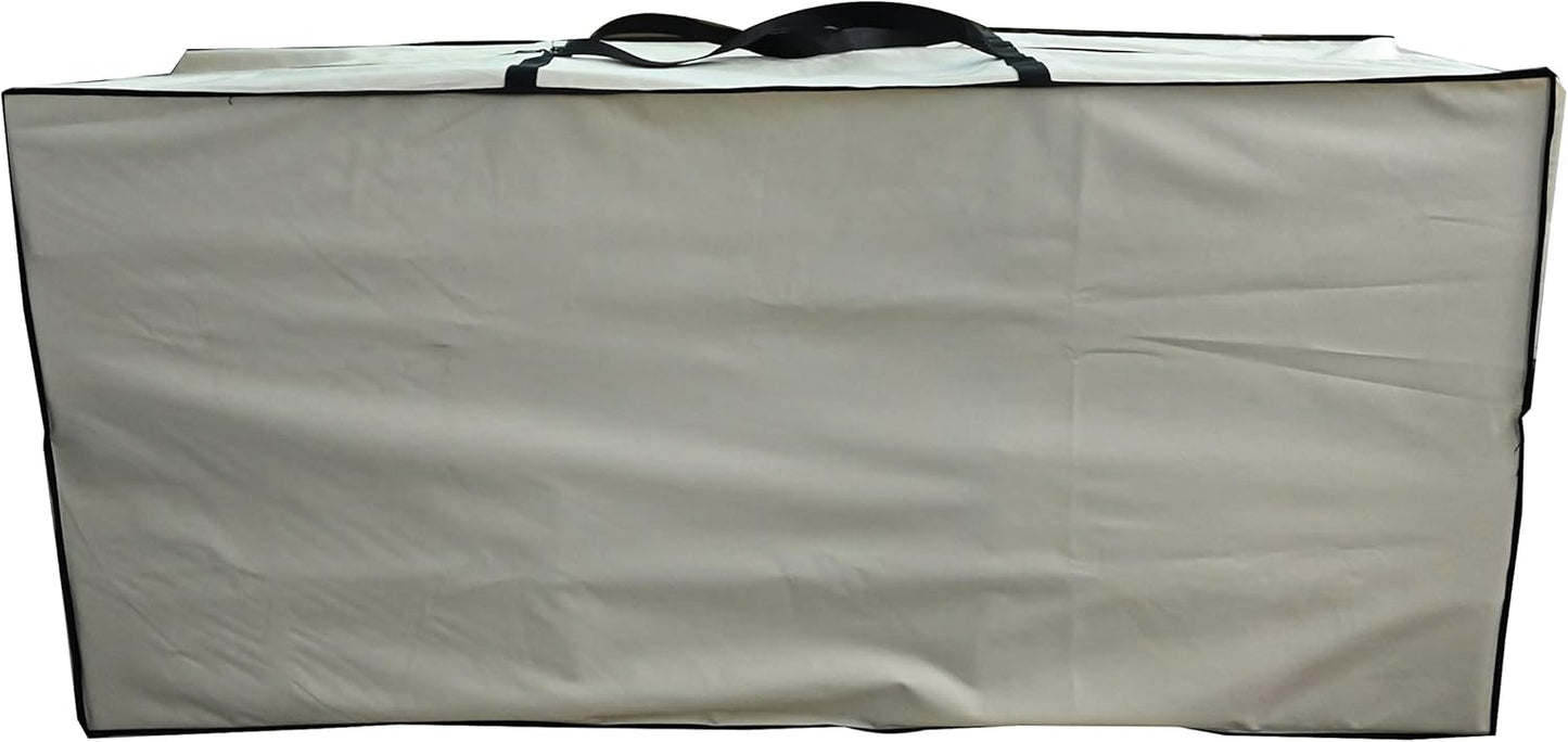 Outdoor Rectangular Cushion/Cover Storage Bag, Protective Zippered Storage Bags with Handles, 60"X20"X28" Beige