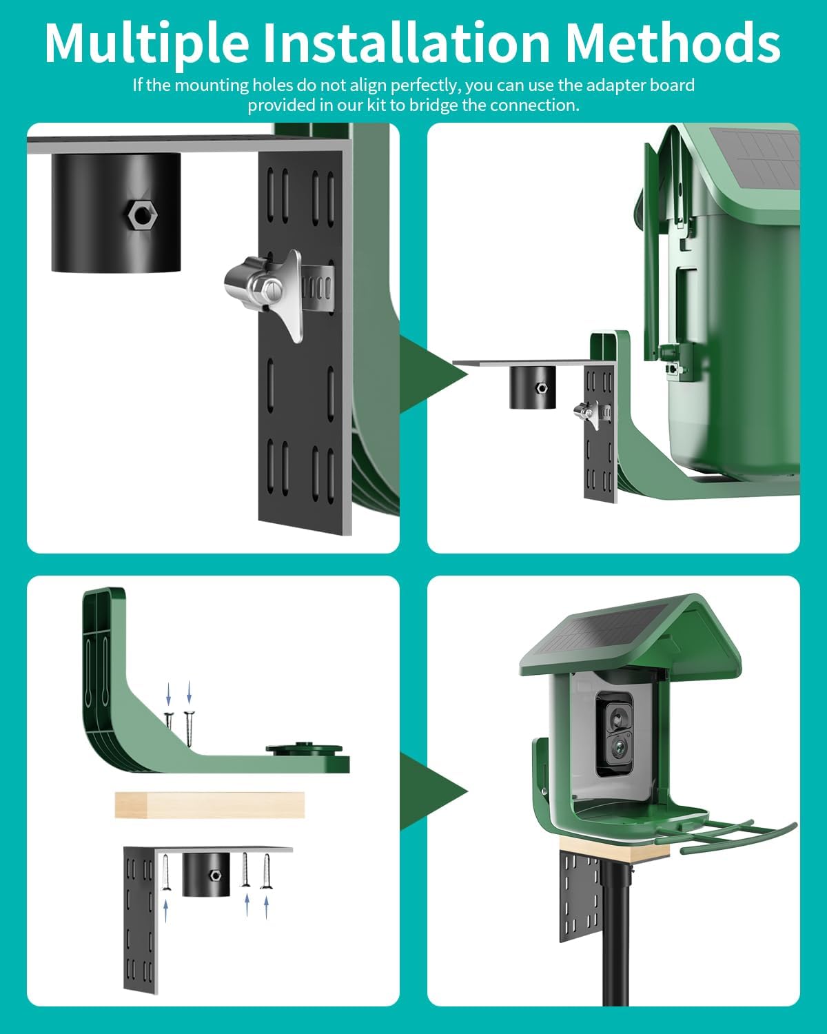 Bird Feeder Pole – 75 Inch Height Bird House Pole with 1-Inch Dia Heavy Duty for Birdfeeders, Feeding Stand with Mount Kit for Outdoor, Slip-Fit Connection