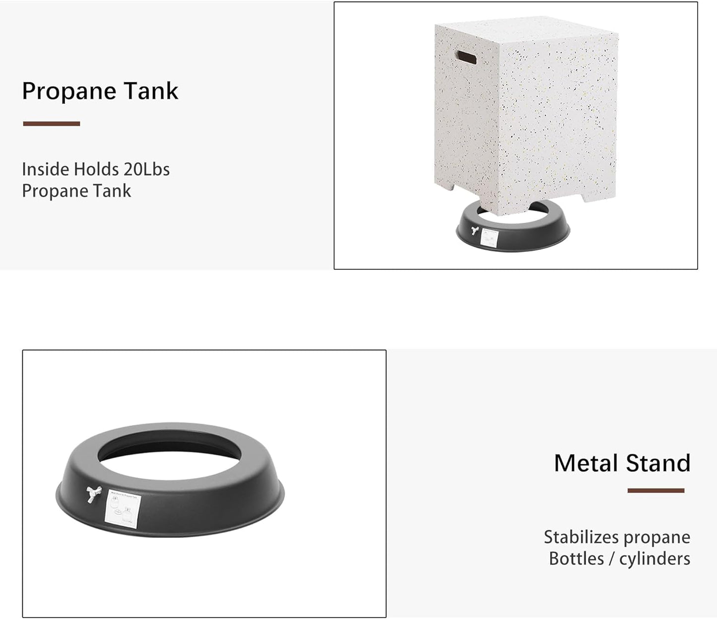 8 Piece Patio Furniture Set - Outdoor Conversation Sets with 56" Fire Table and Coffee Table, Rattan Modular Sofa Set for Garden/Poolside, Orange/Black