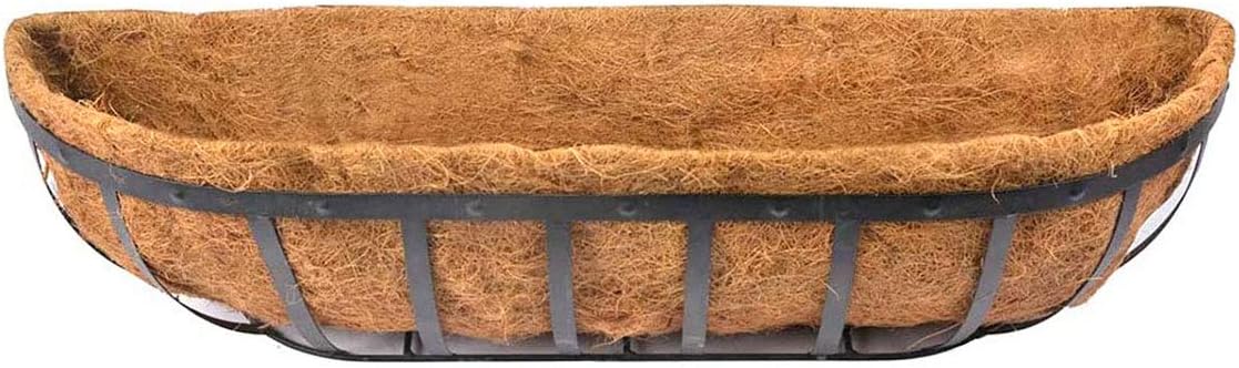 2pcs Trough Coco Liner 36 inch Wall Planter Replaceable Coco Liner for Window Box, Fence Flower Baskets
