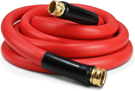 Garden Hose 10 ft x 5/8” Hot Water Hose,-50°F to 190°F, Burst 600Psi Flexible & Lightweight Upgraded Rubber Hoses,3/4” Solid Fittings for All-weather Outdoor Lawn & Garden