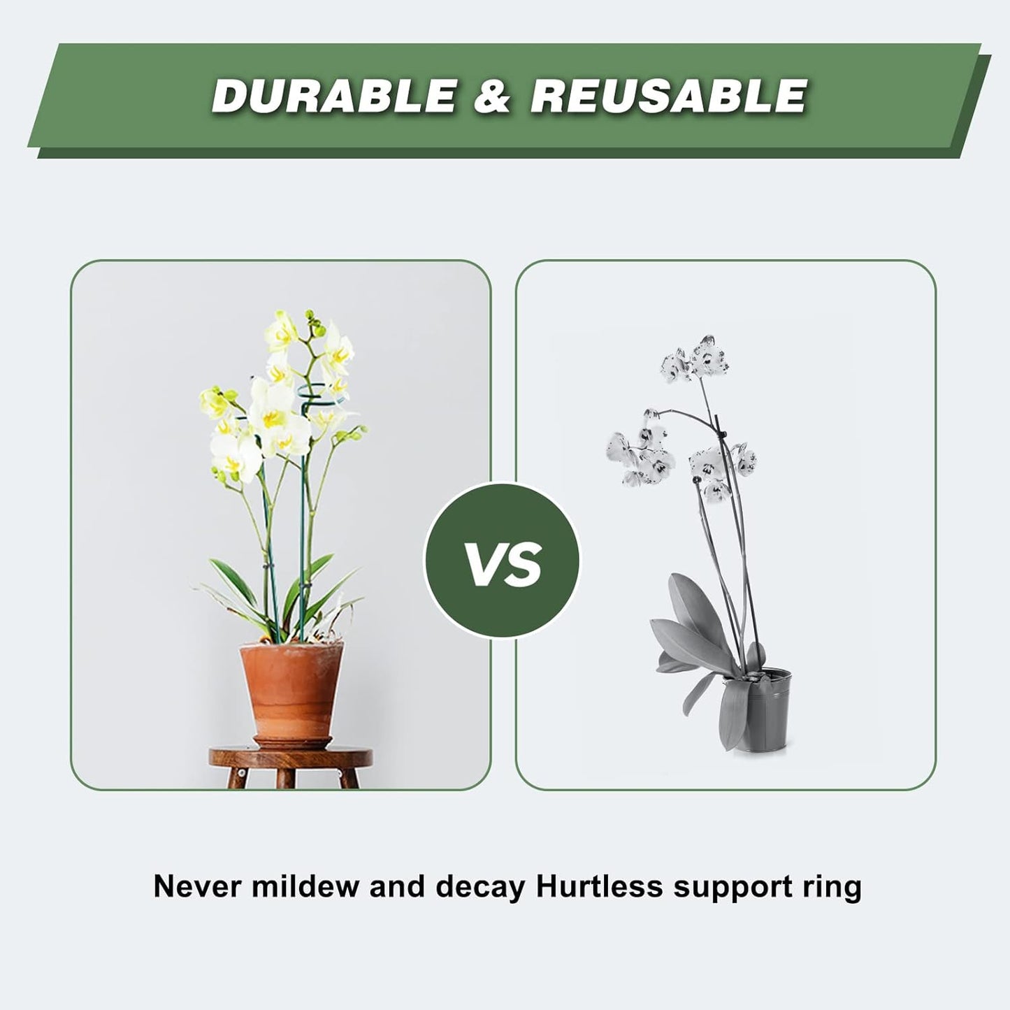 Joyhalo 12 Pack Plant Support Stakes 24 Inch, Plant Stakes, Flower Stakes with 24 Twist Ties, Garden Sticks for Plants Iris, Dahlia, Gladiolus, Amaryllis, Rose, Sunflower, Tomato, Sapling Etc