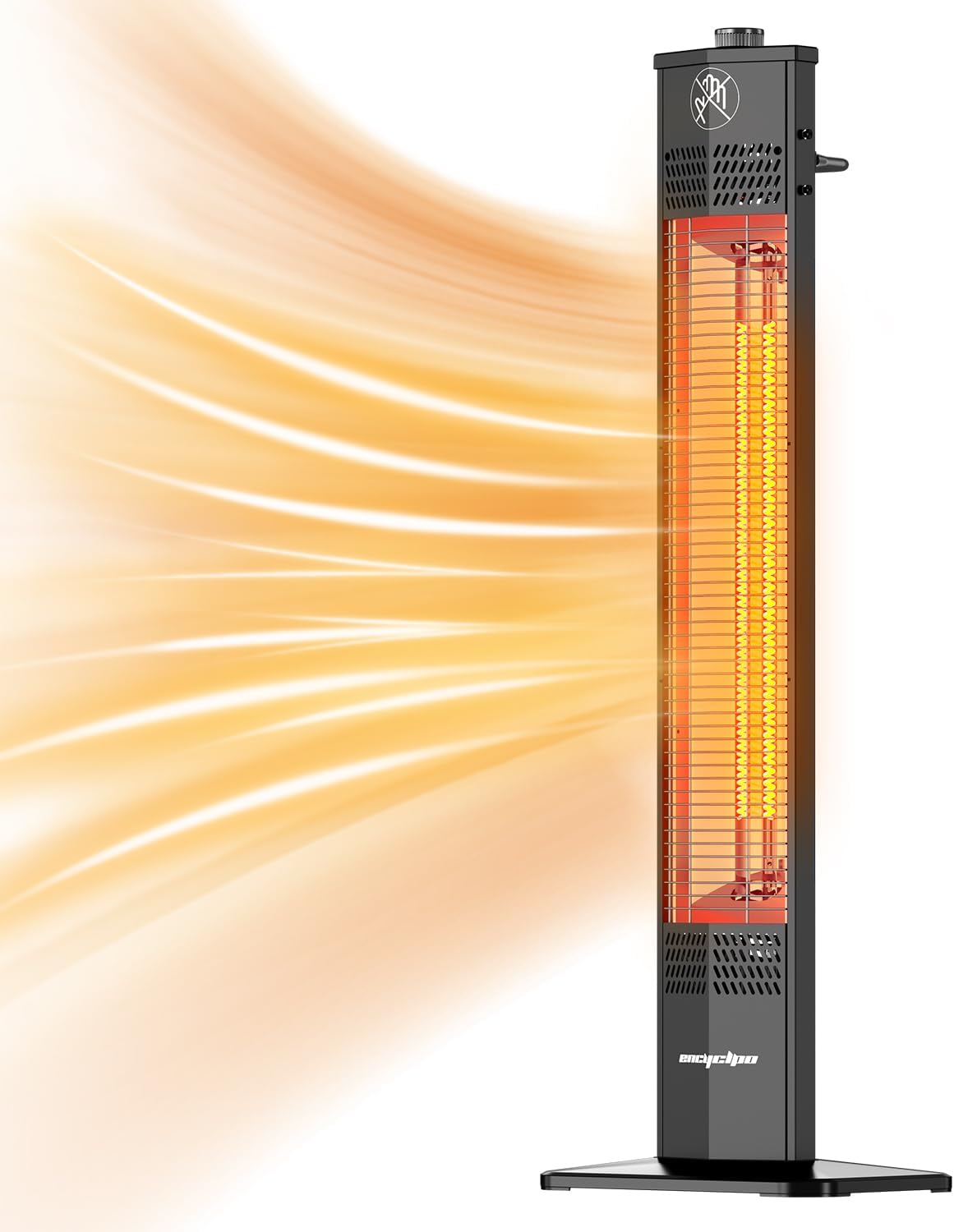 Patio Heater for Outdoor Use,1500W Infrared, 36 in Portable Tower Heater, 3 Levels, IPX5 Waterproof, Tip-Over&Overheat Protection for Garage, Indoor, Large Room, Backyard, Home