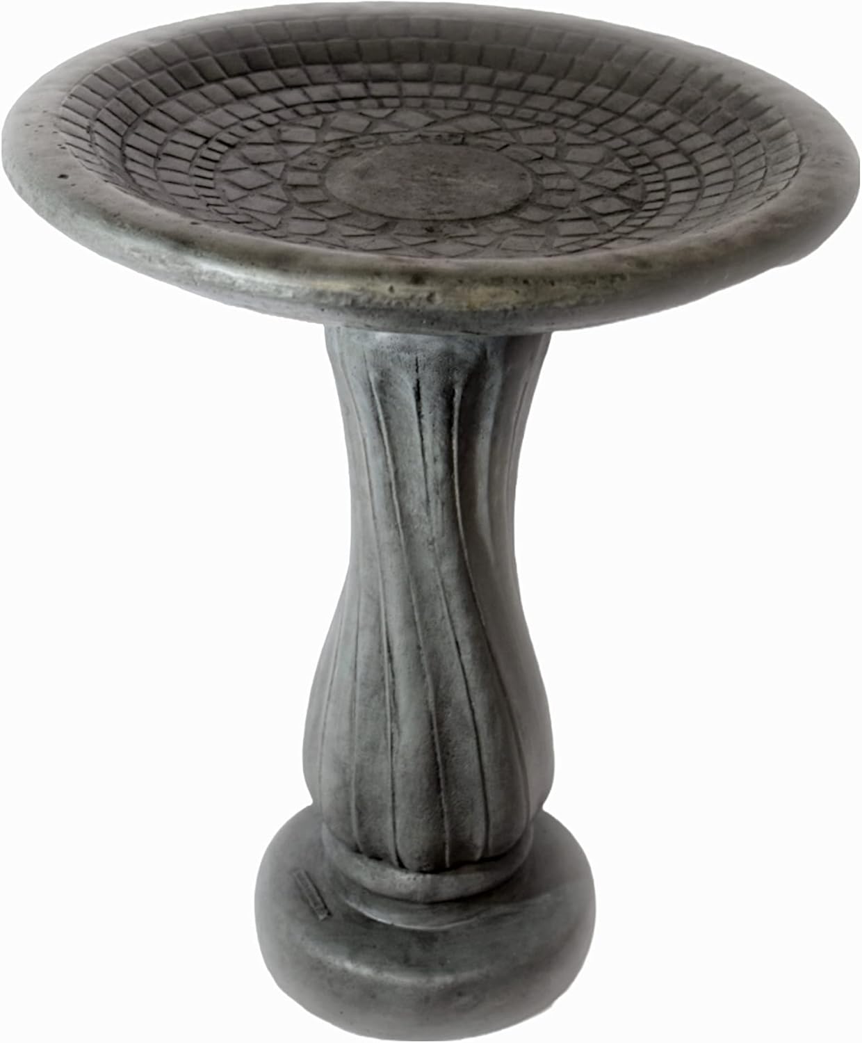 Spiral Birdbath- 29in Tall- Indigo