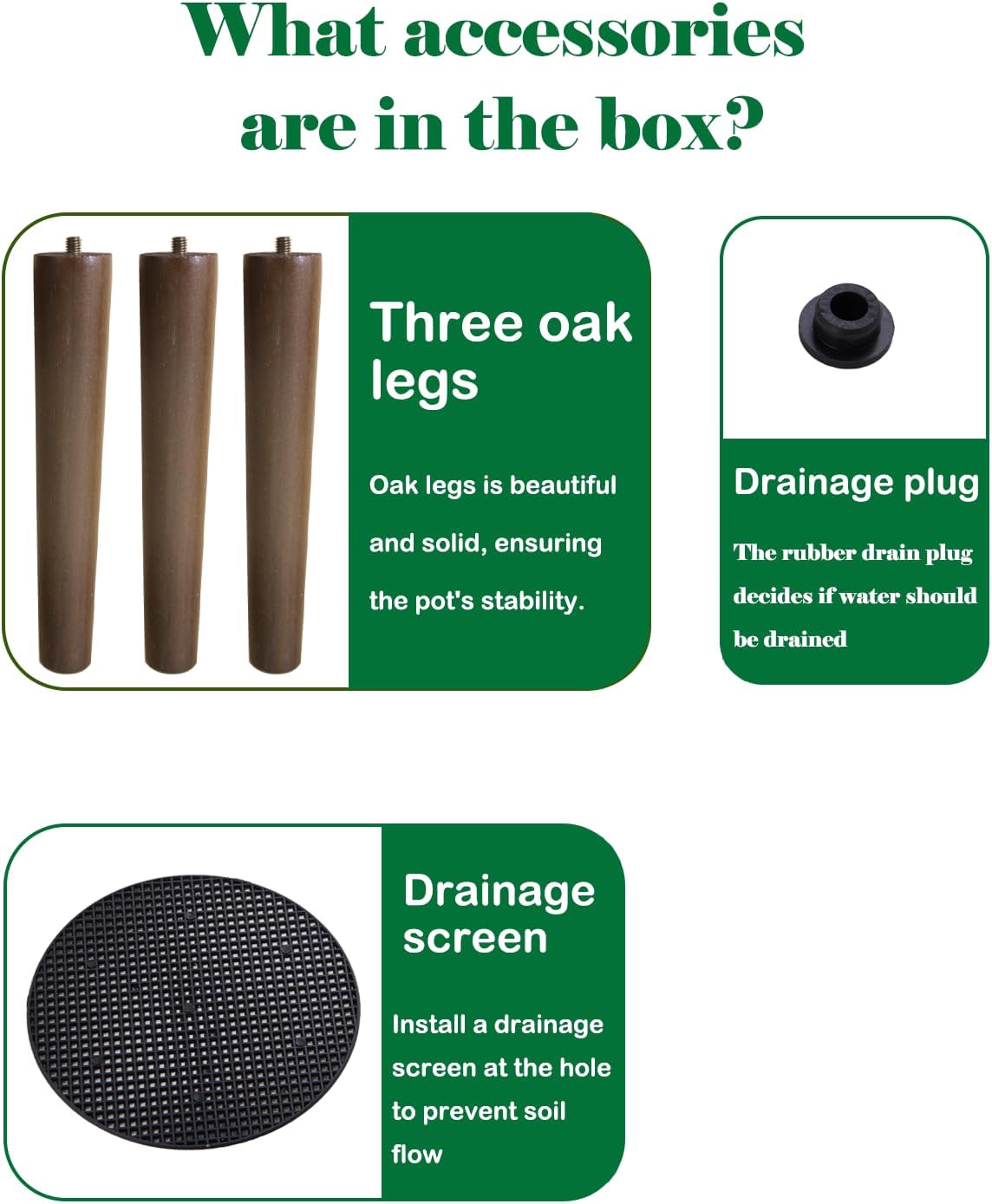 10 Inch Plant Pot with Stand, Planter for Indoor Plant Mid-Century with Drainage Holes for Outdoor,Black and Gold