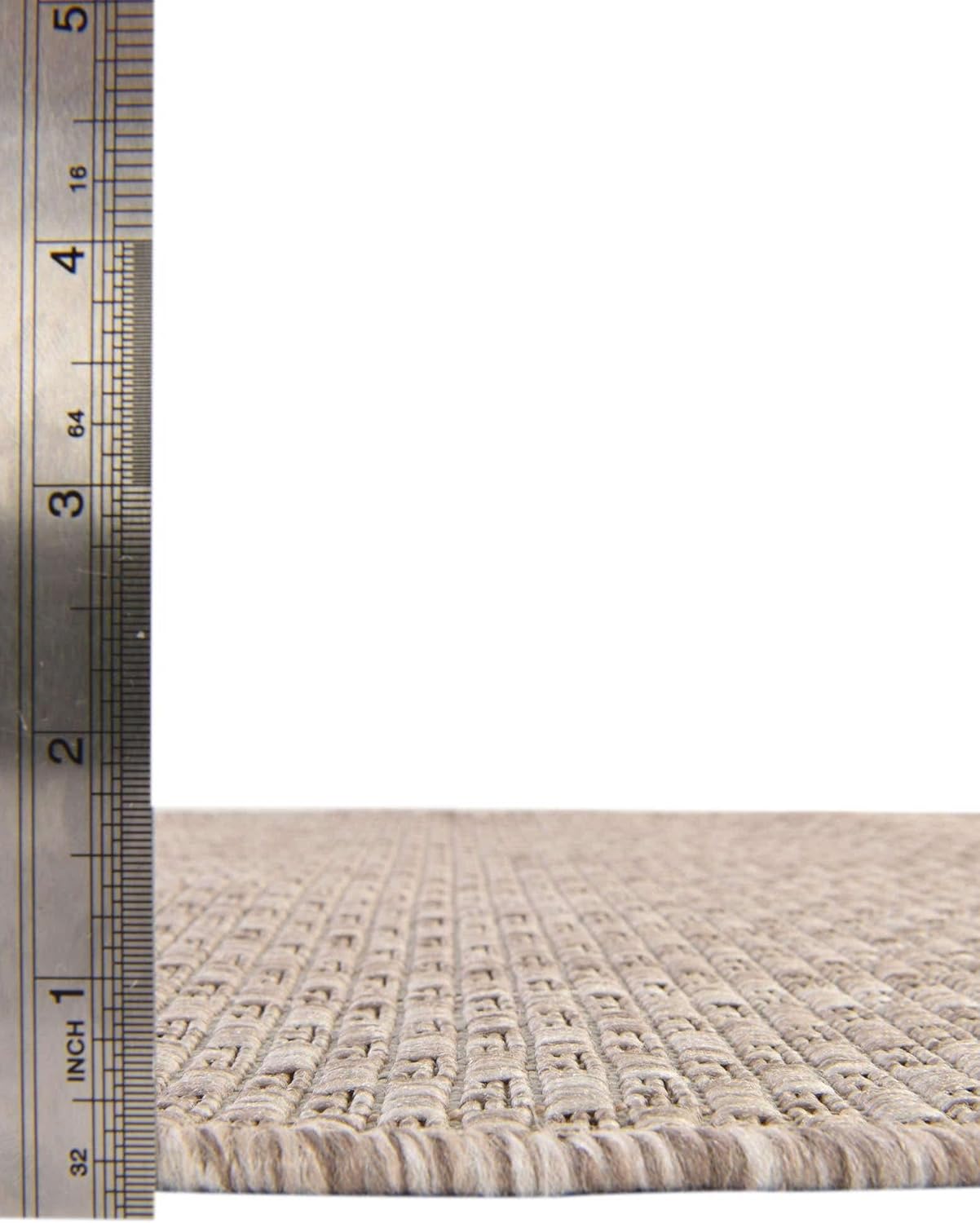 Unique Loom Collection Casual Transitional Solid Heathered Indoor/Outdoor Flatweave Area Rug (2' x 3' 1" Rectangle, Beige/Ivory)