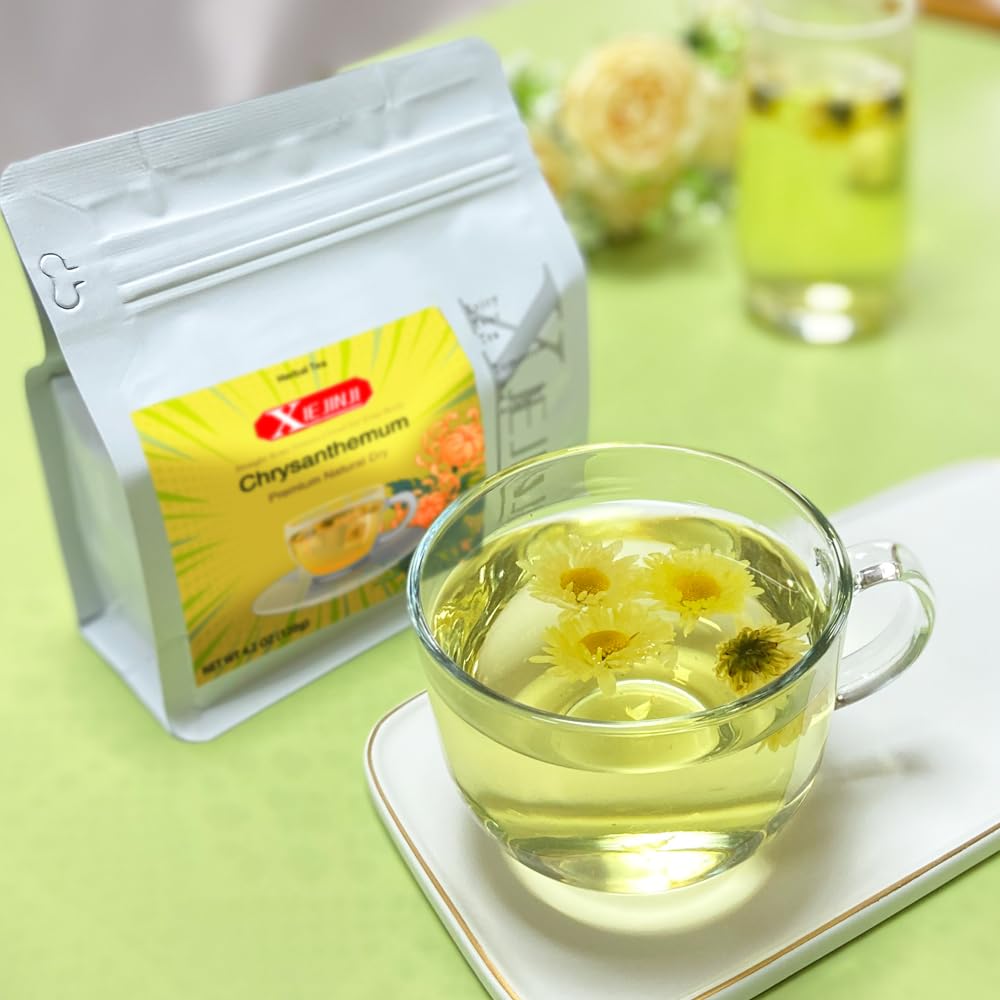 Chrysanthemum Tea - 100% Pure Premium Natural Dried Fetal Chrysanthemum(4.2oz/120g), Caffeine-Free, Non-GMO